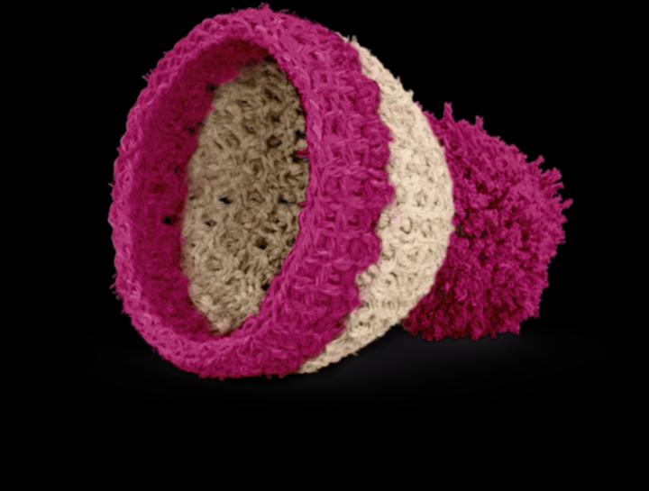 Actual product image 58 Products Egg cup cap ivory / fuchsia (1 x)