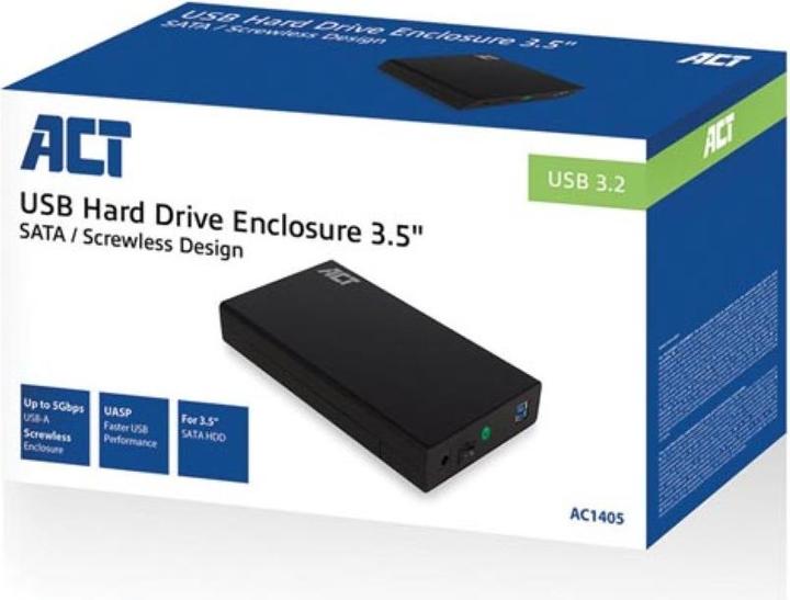 Productafbeelding 3.5" SATA harde schijf-behuizing, schroefloos, USB 3.2 Gen1 (3.5")