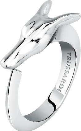 Trussardi T-Heritage TJAXB06 Distinctive Open Steel Ring - Circuit: 52mm (52)