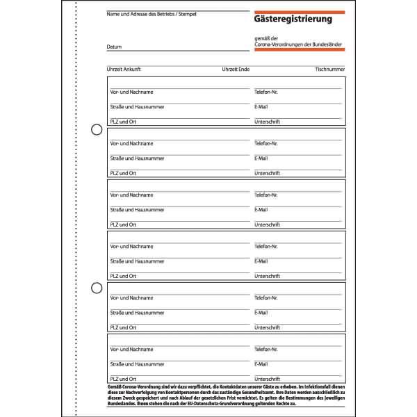 Immagine prodotto Sigel Modulo di registrazione degli ospiti Libro GB510 (100 x)