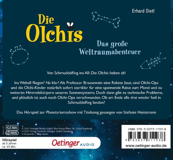 Produktbild Die Olchis. Das grosse Weltraumabenteuer (Erhard Dietl, Stefanie Heinzmann, Miriam Hensel, Deutsch)