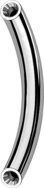 Actual product image Star Piercing Threadless banana stick silver (Fabric, without brass)