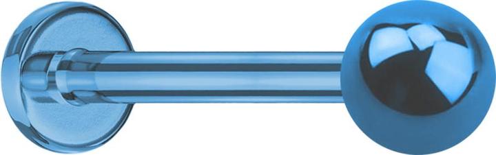 Produktbild Star Piercing Micro Labret hellblau mit Kugel (ohne Messing, Titan G23)