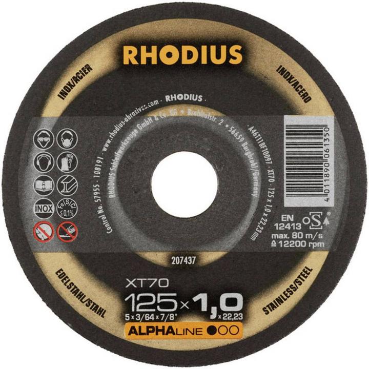 Productafbeelding Rhodius Extra dunne doorslijpschijf XT70 BOX