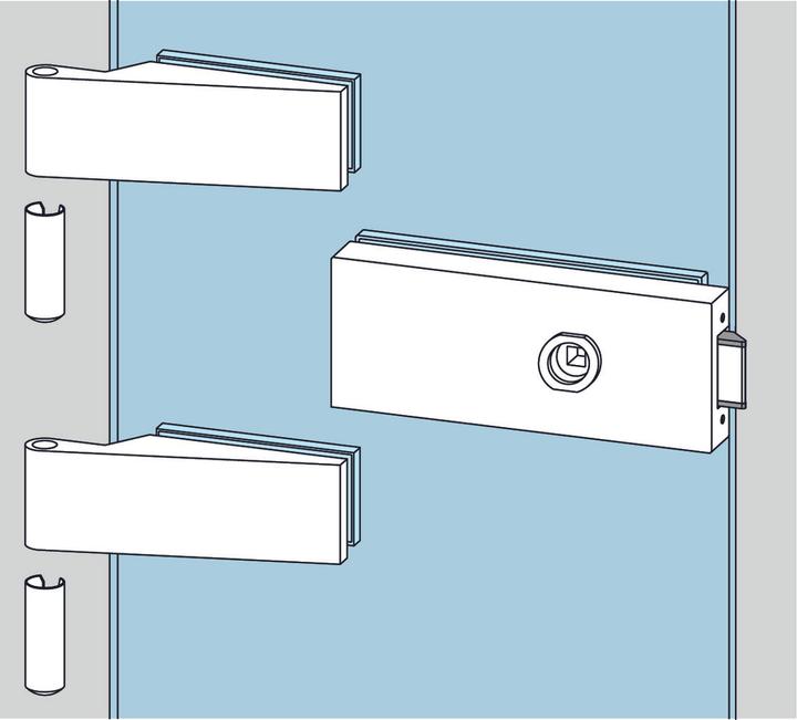 Actual product image Dormakaba Glass door lock sets Studio Classic
