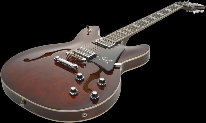 Image du produit Hagstrom Guitare électrique, Super Viking, Transparent Brown