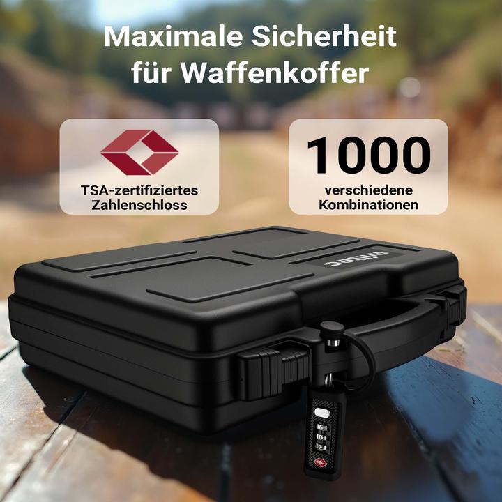 Produktbild Wiltec 4er Set Waffenkoffer TSA Zahlenschloss Kofferschloss Gewehrkoffer Schloss