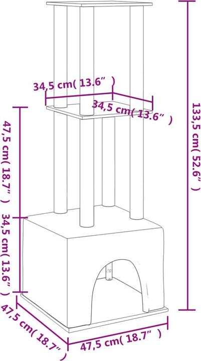 Image du produit VidaXL Christoffer (133.50 cm, Gris foncé)
