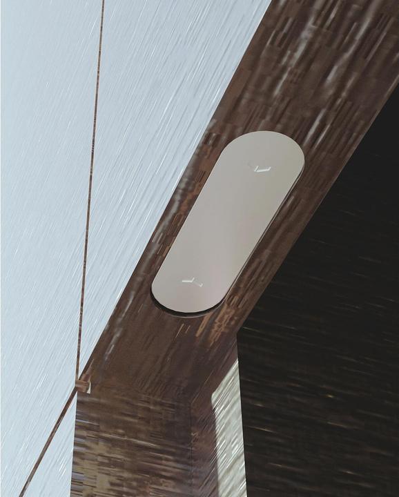 Produktbild Rieffel Türmagnet Magnotica Pro E, 73 x 22 mm, Abdeckkappe oval, Zamak weiss