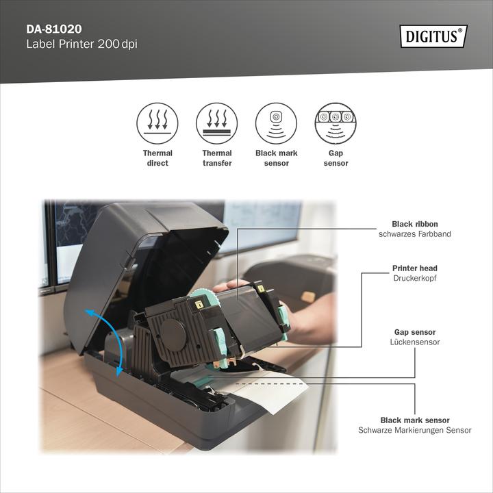 Immagine prodotto Digitus Label Printer 200dpi (203 dpi)