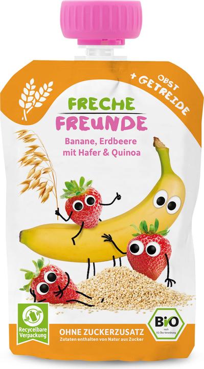 Image du produit Freche Freunde compote banane fraise avec avoine & quinoa (100 g)