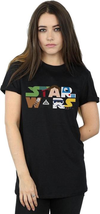 Immagine prodotto Star Wars Character Logo Maglietta Ampia Donna (M)