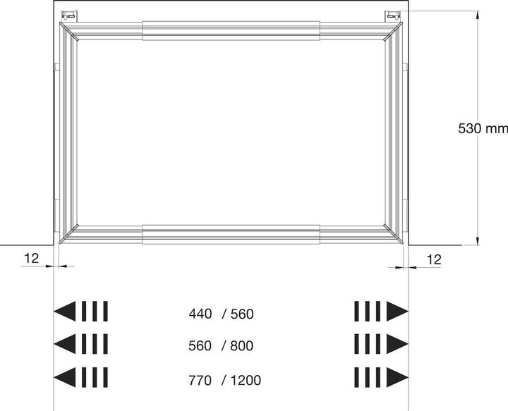 Actual product image Servetto Pull-out frame side rails Papillon anthracite (1 pcs.)
