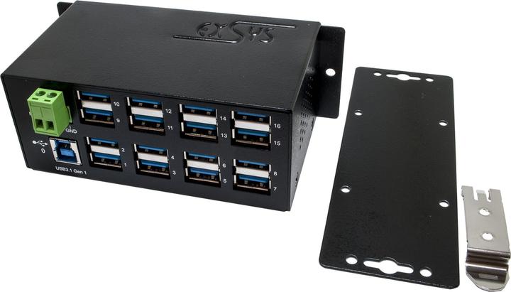 Exsys EX-1113HMS, 16xUSB 3.0/3.1 Metal HUB (USB-B, 16 Ports)