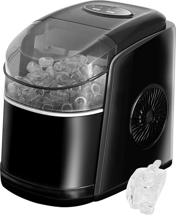 Vpcok Direct Ice Cube Maker, 12Kg, Black