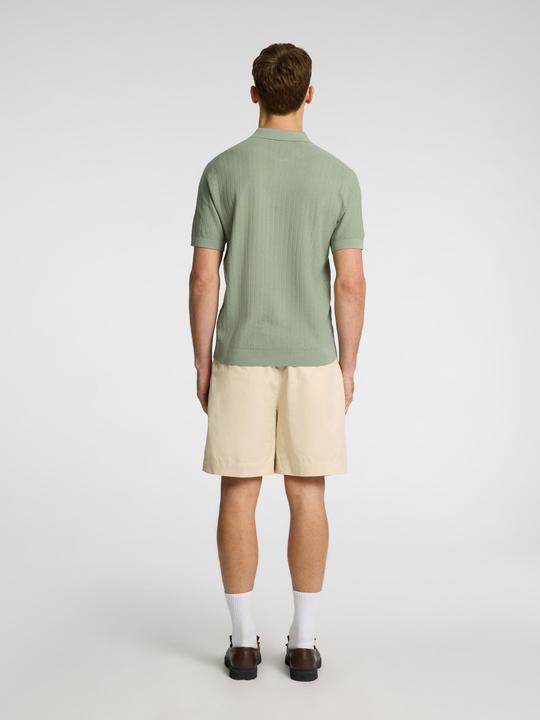 Actual product image Selected Homme Slhcran Ss Knit Structure Half Zip Polo (S)