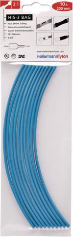 Produktbild HellermannTyton Schrumpfschlauchsortiment Blau (10 x)