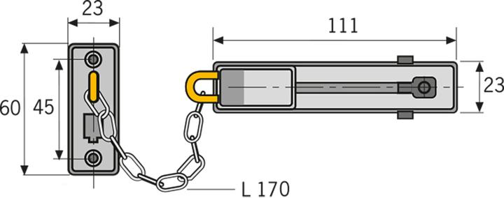 Actual product image Abus Door locking chain (Entrance door, Indoor)