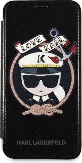 Image du produit Karl Lagerfeld KLFLBKPXKSB iPhone X/Xs czarny/black bookcase Signature Glitter (Apple iPhone XS, Apple iPhone X)