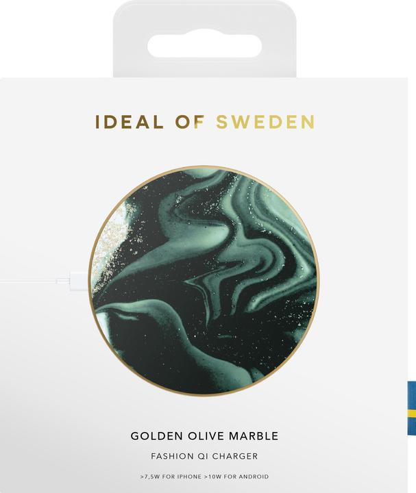 Image du produit iDeal Of Sweden Chargeur universel Golden Olive Marble (10 W)