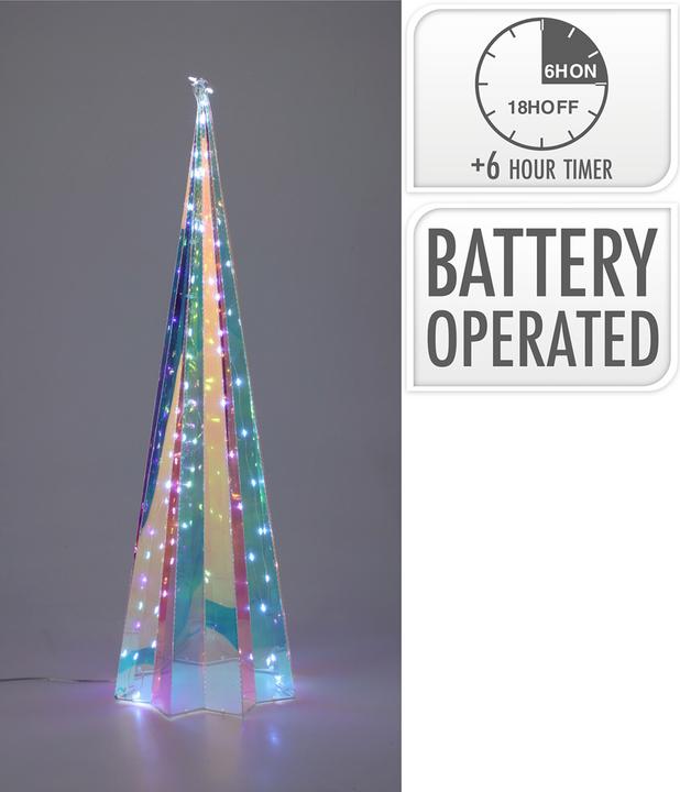 Immagine prodotto Lipo Piramide arcobaleno con base a forma di stella, 40 micro LED, 13 x 13 x 40 cm