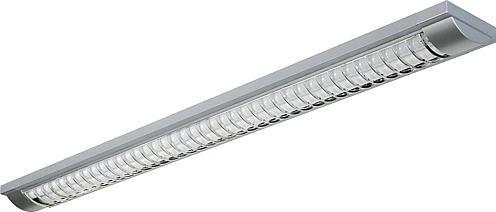 Actual product image IBV silver LED ceiling light Office series 4000K 2x18W (3600 lm)