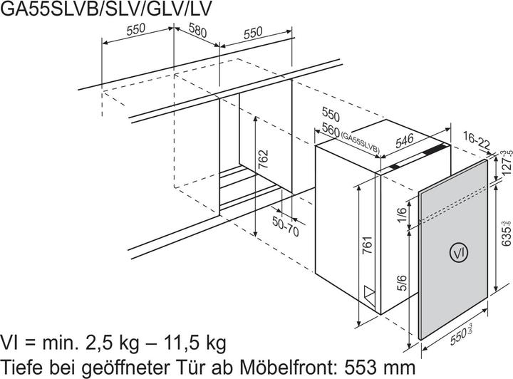 Actual product image Electrolux GA55GLV
