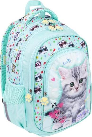 Actual product image Majewski Backpack with 4 compartments BPL-58 My Little Friend mint Kitty