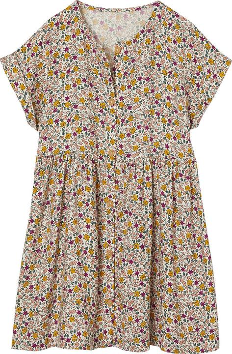 Vertbaudet Mädchen Blumenkleid mit Knöpfen