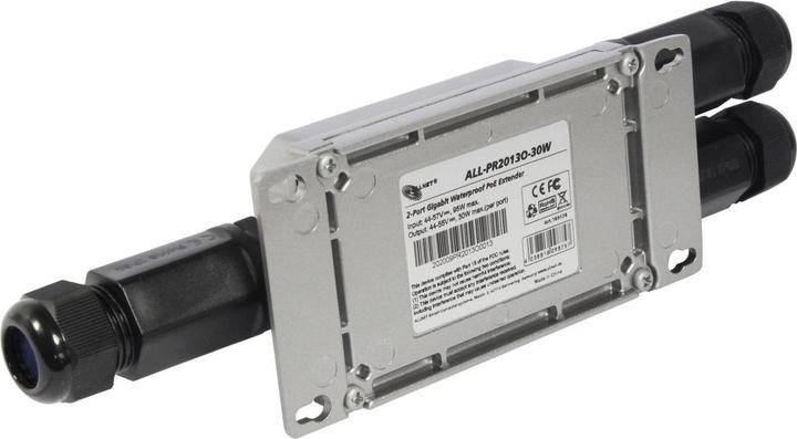 Produktbild Allnet poe 2x extender repeater outdoor switch ip67 ieee802.3bt in - 2xat out all-pr2013o-30w