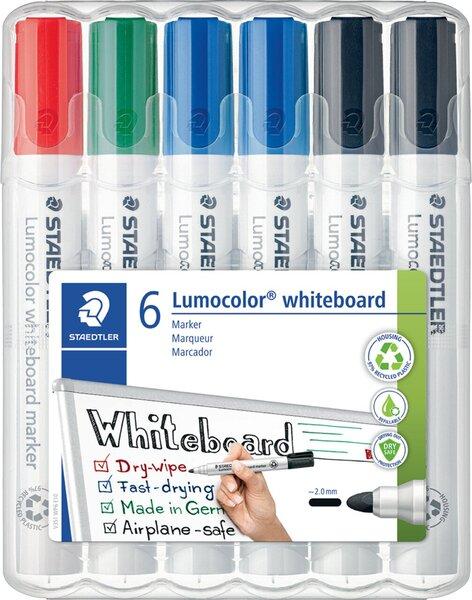 Image du produit Staedtler 6 351 WP6 X Marqueur pour tableau blanc, couleurs assorties 2,0 mm (Trié, 2 mm, 6 x)