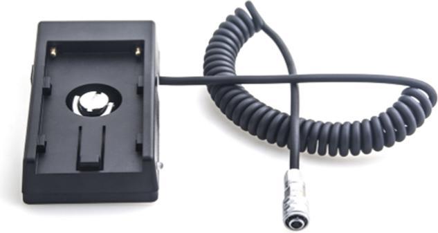 Caruba BMPCC Câble d'alimentation 4K avec adaptateur de batterie F970 (câble à ressort) (Batterie)