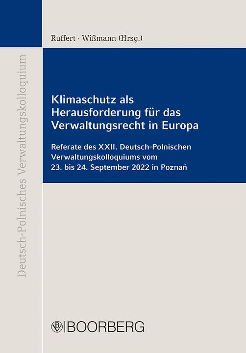 Produktbild Klimaschutz als Herausforderung für das (Deutsch, Matthias Ruffert, Hinnerk Wissmann, 2024)