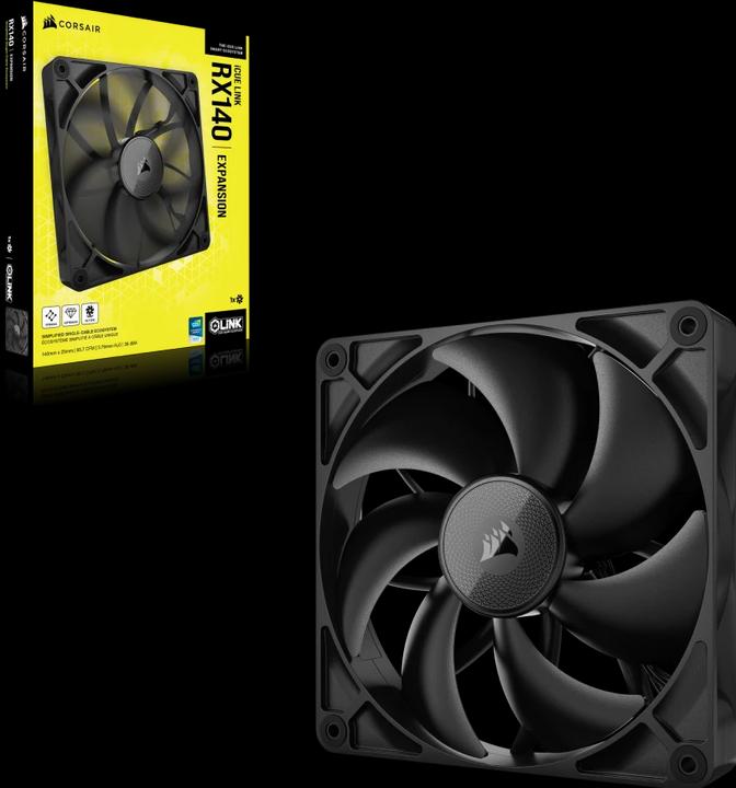 Produktbild Corsair RX Series, iCUE LINK RX140, 140mm Fan, Single Fan (140 mm, 1 x)