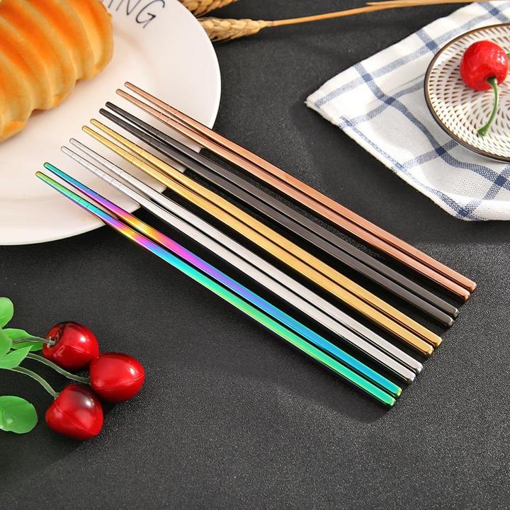 Actual product image JTI Stainless steel chopsticks - Multicoloured (1 Piece, Chopsticks)