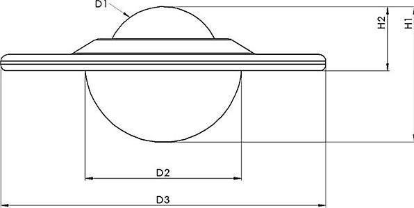 Actual product image kaiserkraft Ball caster with recessed sheet steel housing