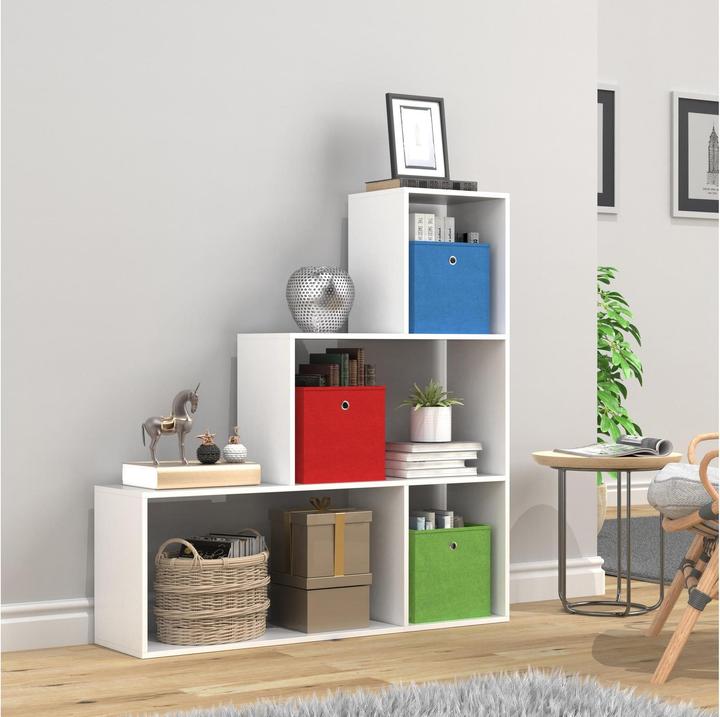 Actual product image VCM Wooden Shelf Room Divider Books Dubila M (117 x 29 x 123 cm)