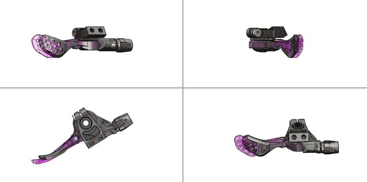 Actual product image BikeYoke Control lever Triggy Alpha lever Long version, without clamp