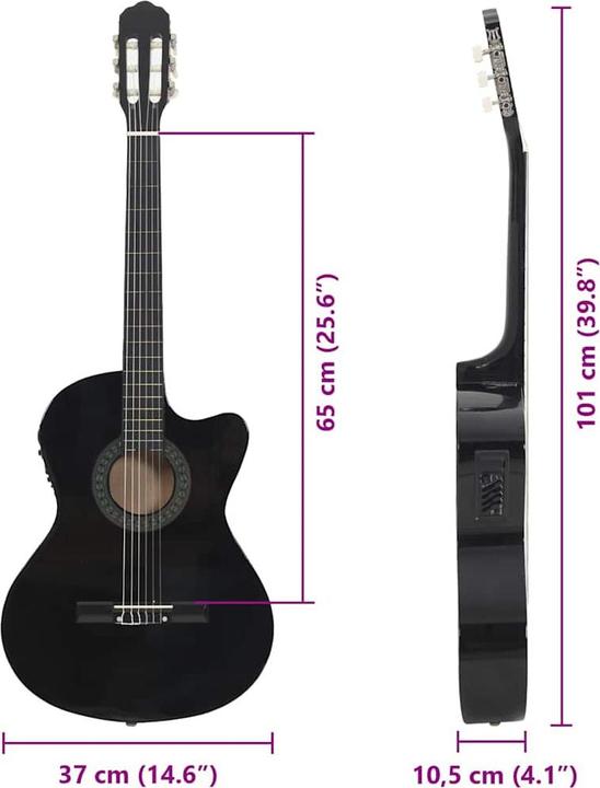 Actual product image VidaXL Yelva (Acoustic guitar, Duroplastic plastics, Lime wood)