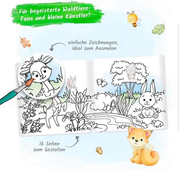 Produktbild Malbuch Stickermalbuch Waldfreunde