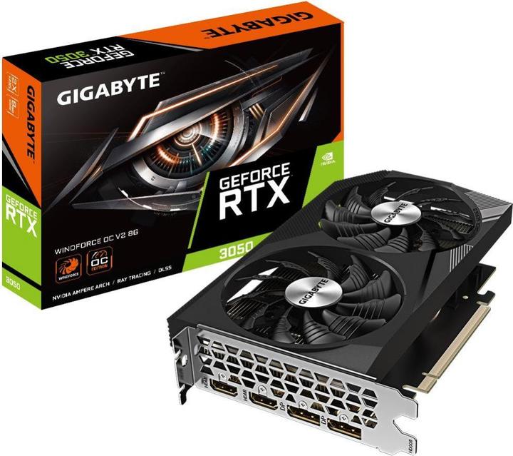 Actual product image Gigabyte RTX 3050 WINDFORCE OC V2 (8 GB)