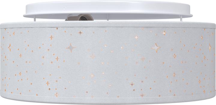 Actual product image VidaXL Ceiling light with star-shaped lampshade grey Ø 30 cm fabric E27 (E27)