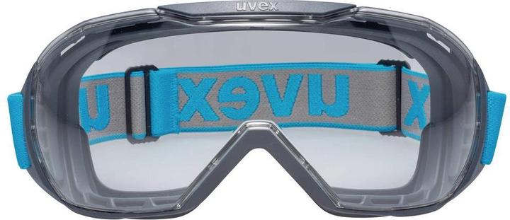 Actual product image Uvex Safety megasonic goggles, clear visor, grey/blue.