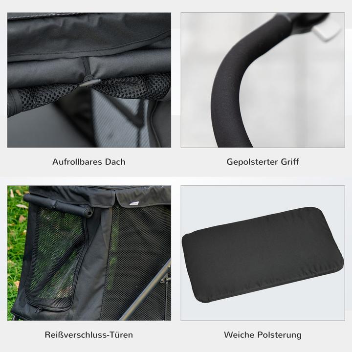 Produktbild PawHut Hundewagen mit Kissen (Hund, Faltbar)