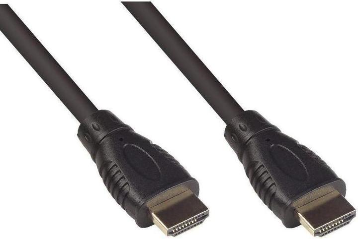 Immagine prodotto Varia SO-38171 - Anschlusskabel HDMI 2.0b, 4K UHD 60Hz, 18 Gbits, vergoldete Kontakte, schwarz, 1m (1 m, HDMI)