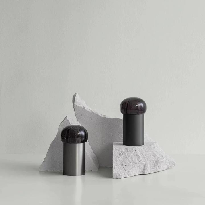 Actual product image Blomus IRIS mobile LED light for indoor and outdoor use grey metallic (115 lm)