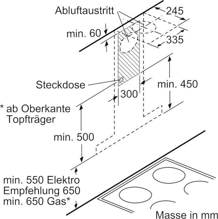 Actual product image Siemens LC97BCP50 (Wall hood)