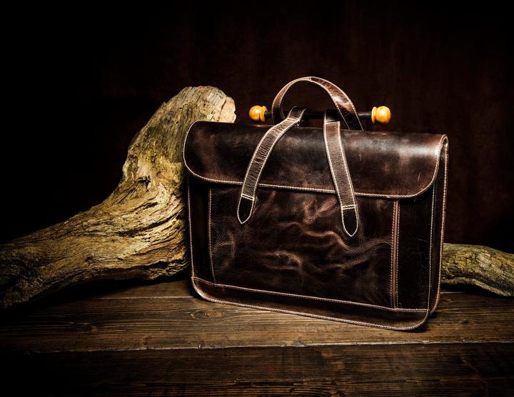 Immagine prodotto Only-Bags.Store Cartella in vera pelle, borsa per laptop, borsa a tracolla per l'ufficio, regalo di Natale (14")