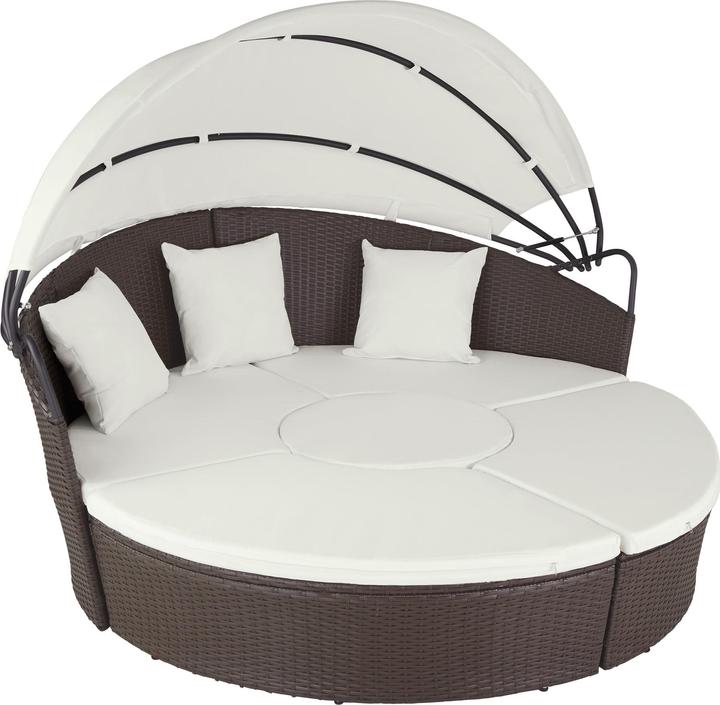 Image du produit tectake Bain de soleil rond modulable ZANZIBAR