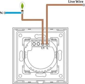 Produktbild Spring One Gang, One Way Touch Switch, Glass White